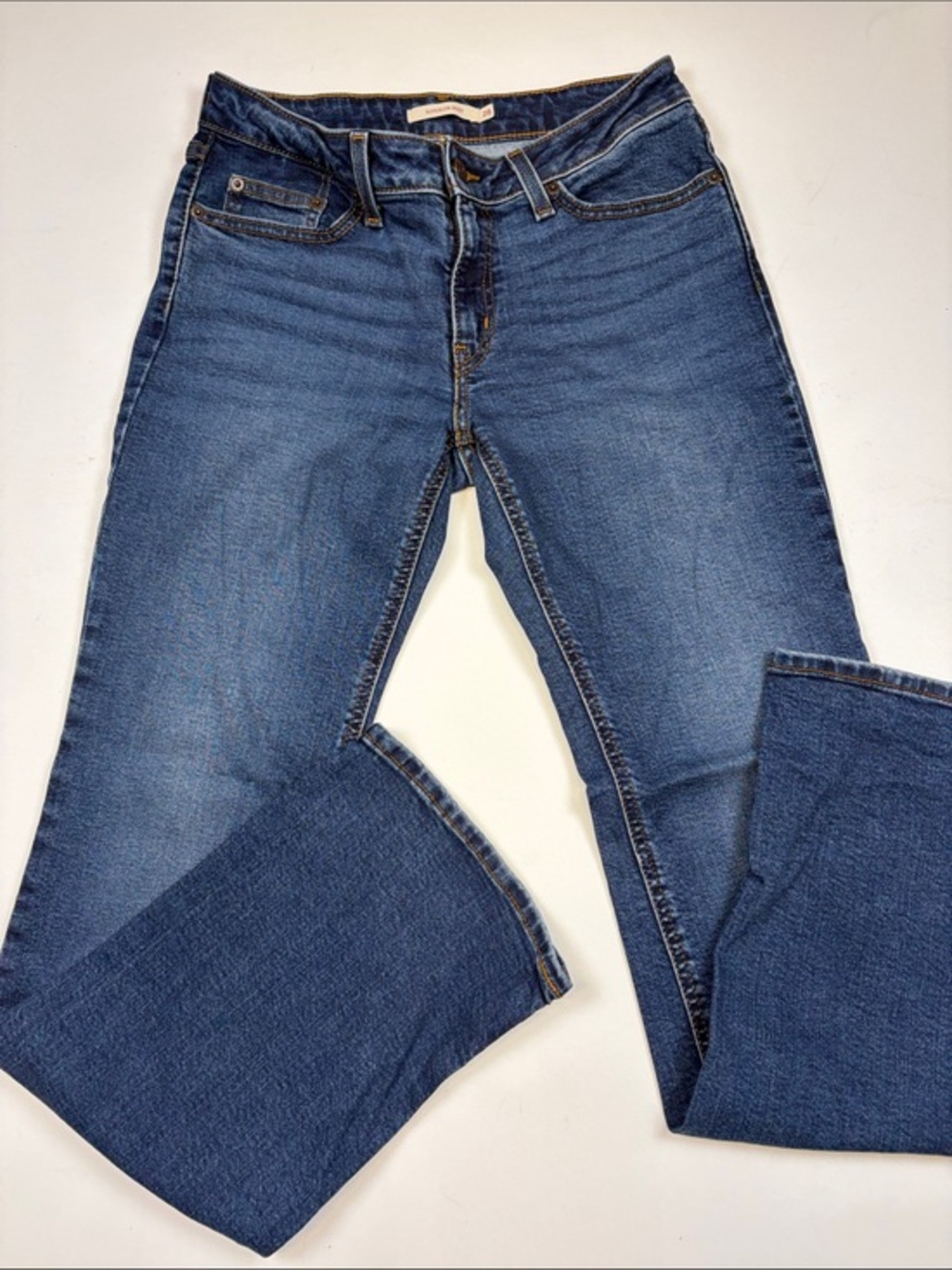 LEVI’S WOMENS SUPERLOW BOOT LOW RISE BOOTCUT JEANS MEDIUM WASH SIZE 28